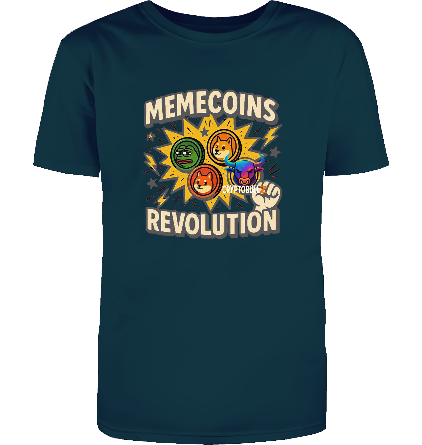 Memecoins Revolution Cryptobullz  T-Shirt