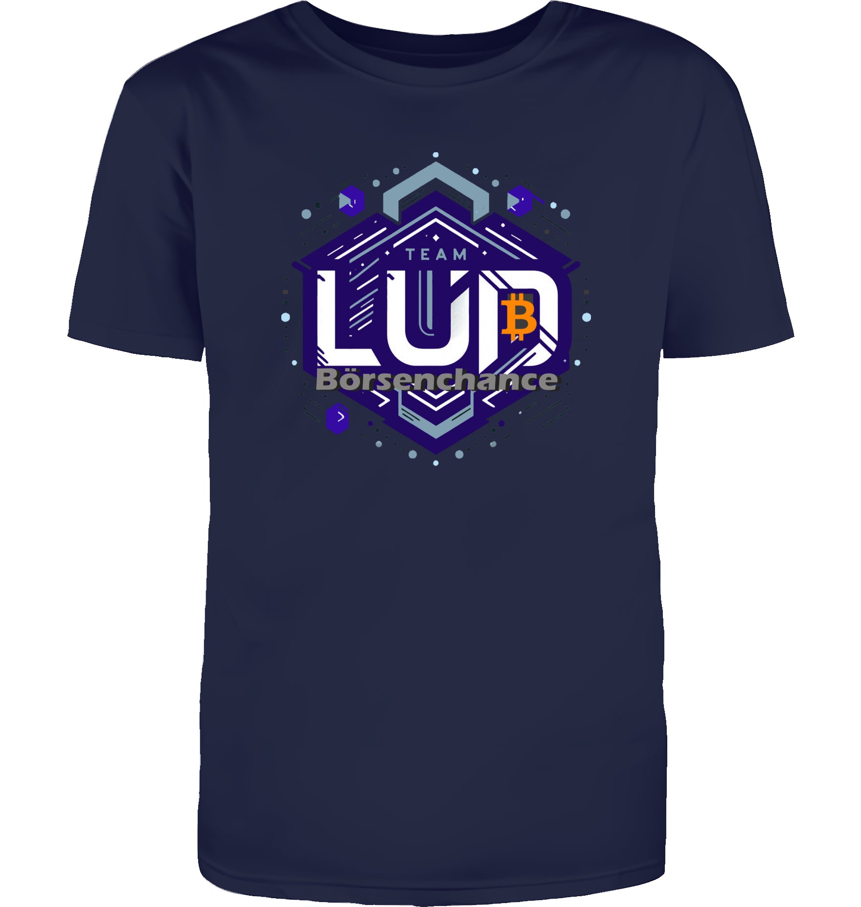 Crypto Lud blue T-Shirt beidseitig bedruckt