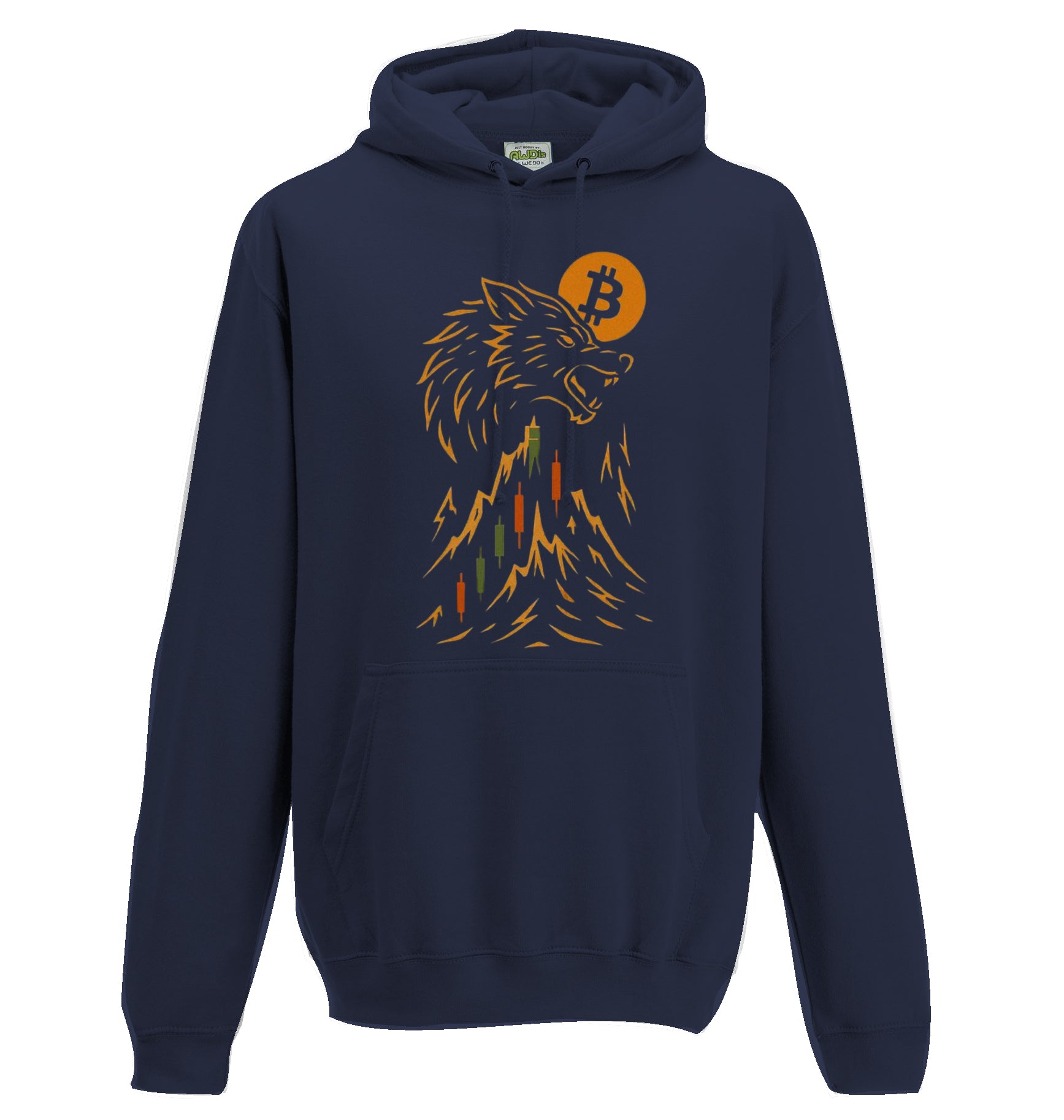 Bitcoin Wolf Cryptobullz Edition beidseitig bedruckt Hoodie