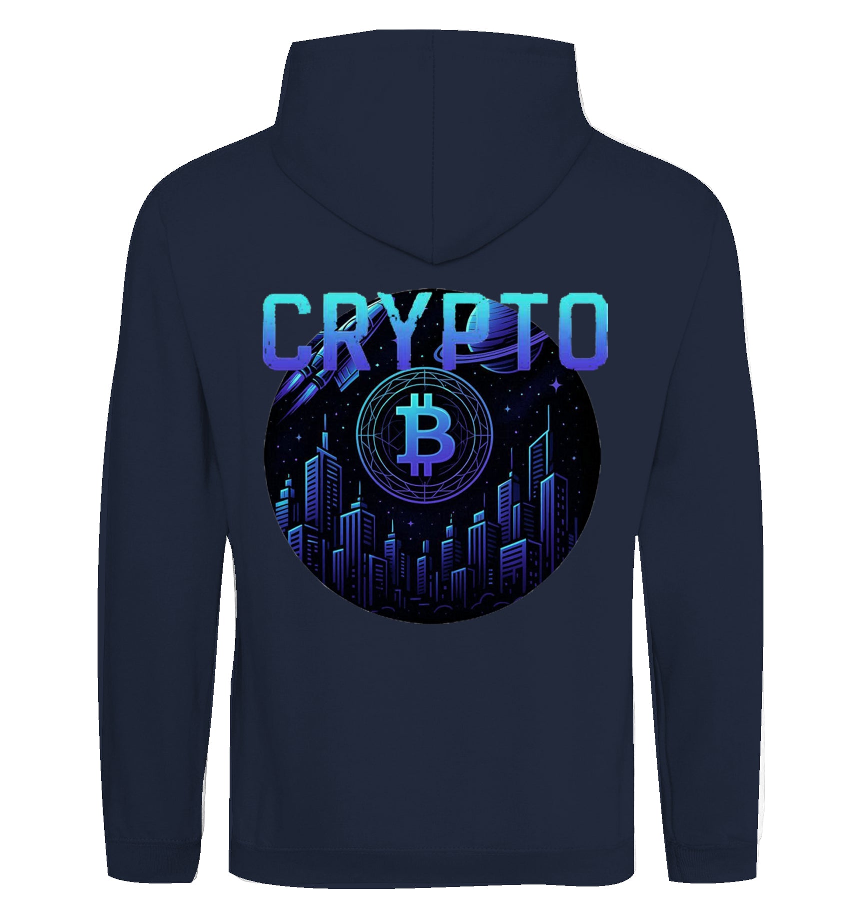 Crypto Lud blue Hoodie beidseitig bedruckt