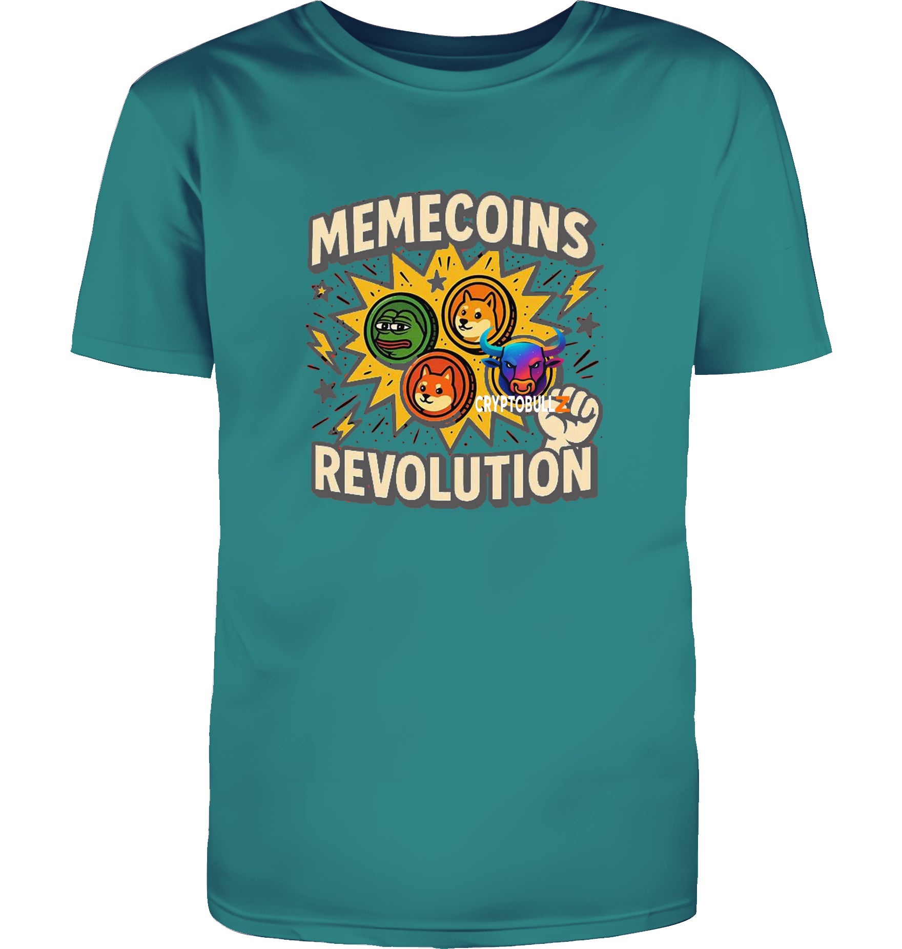 Memecoins Revolution Cryptobullz  T-Shirt