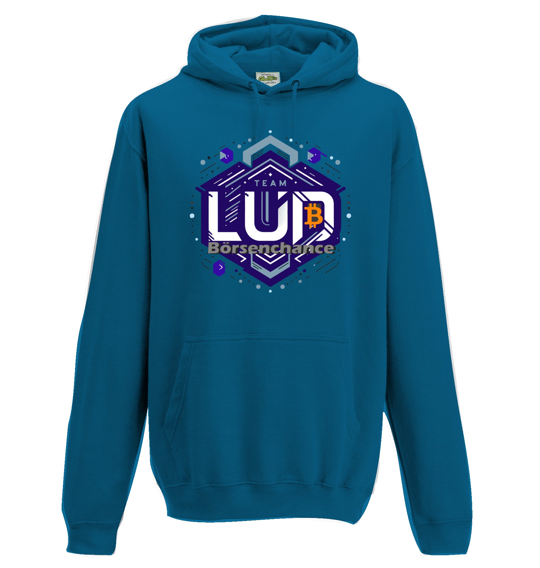 Crypto Lud blue Hoodie beidseitig bedruckt