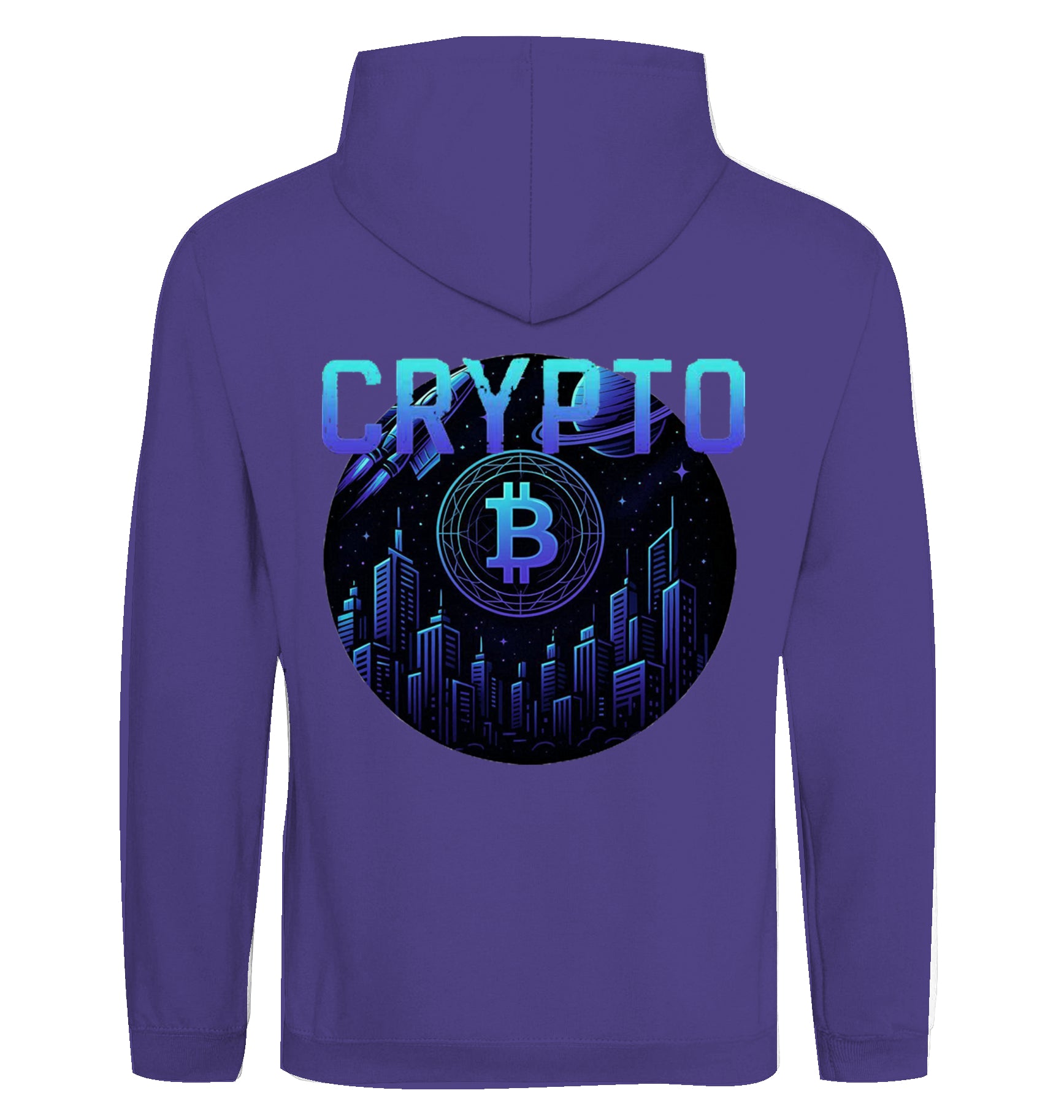 Crypto Lud blue Hoodie beidseitig bedruckt