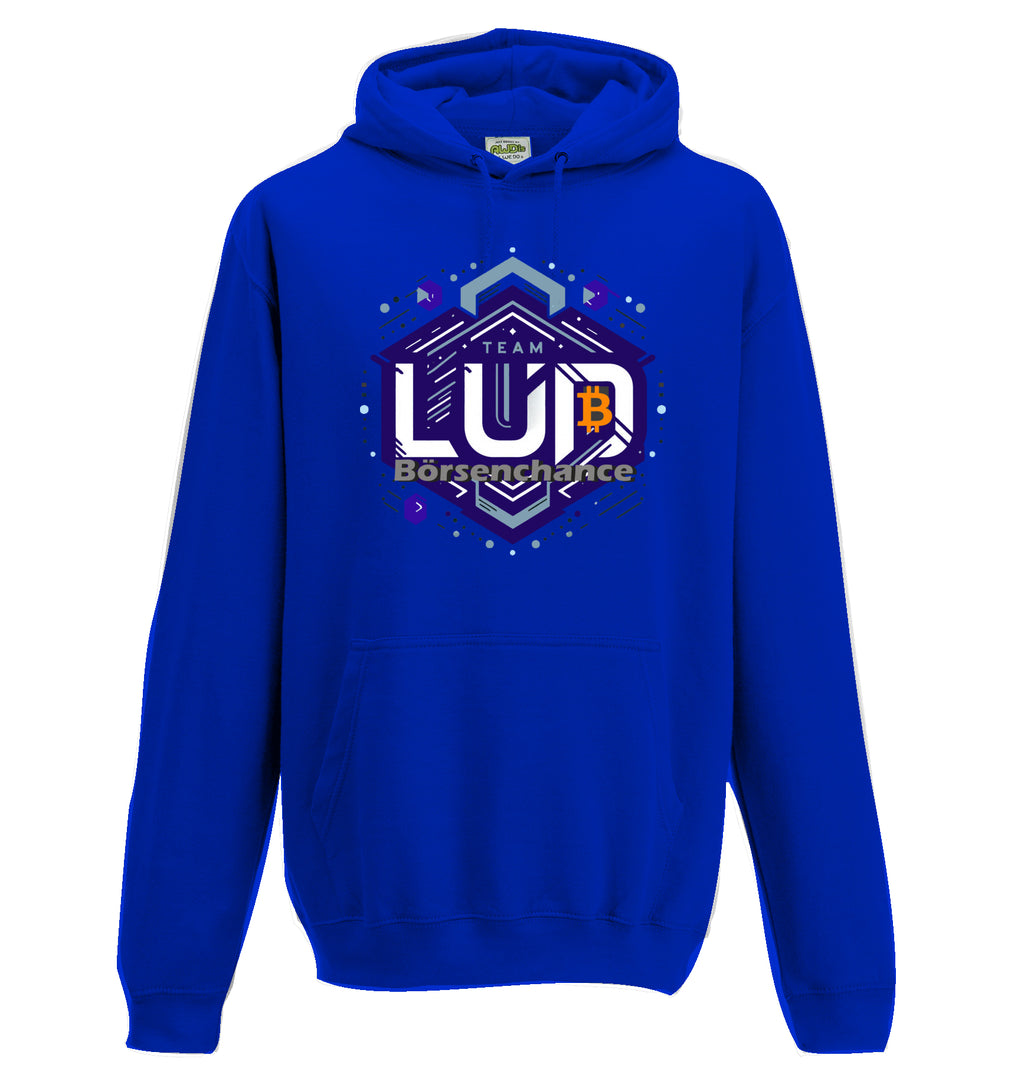 Crypto Lud blue Hoodie beidseitig bedruckt