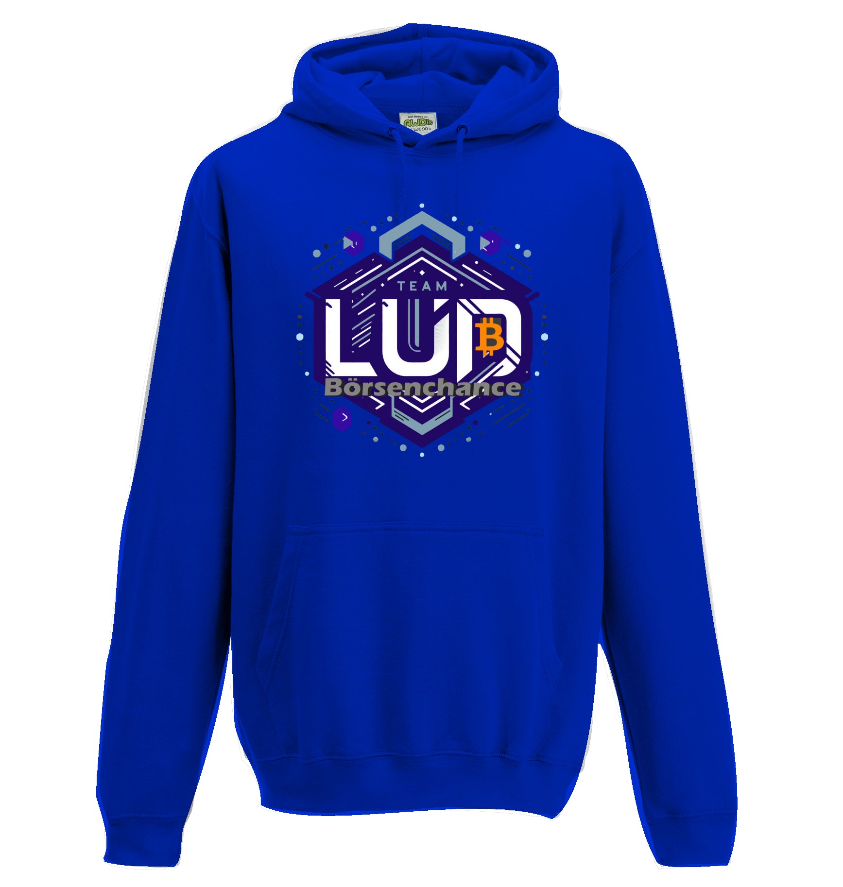 Crypto Lud blue Hoodie beidseitig bedruckt