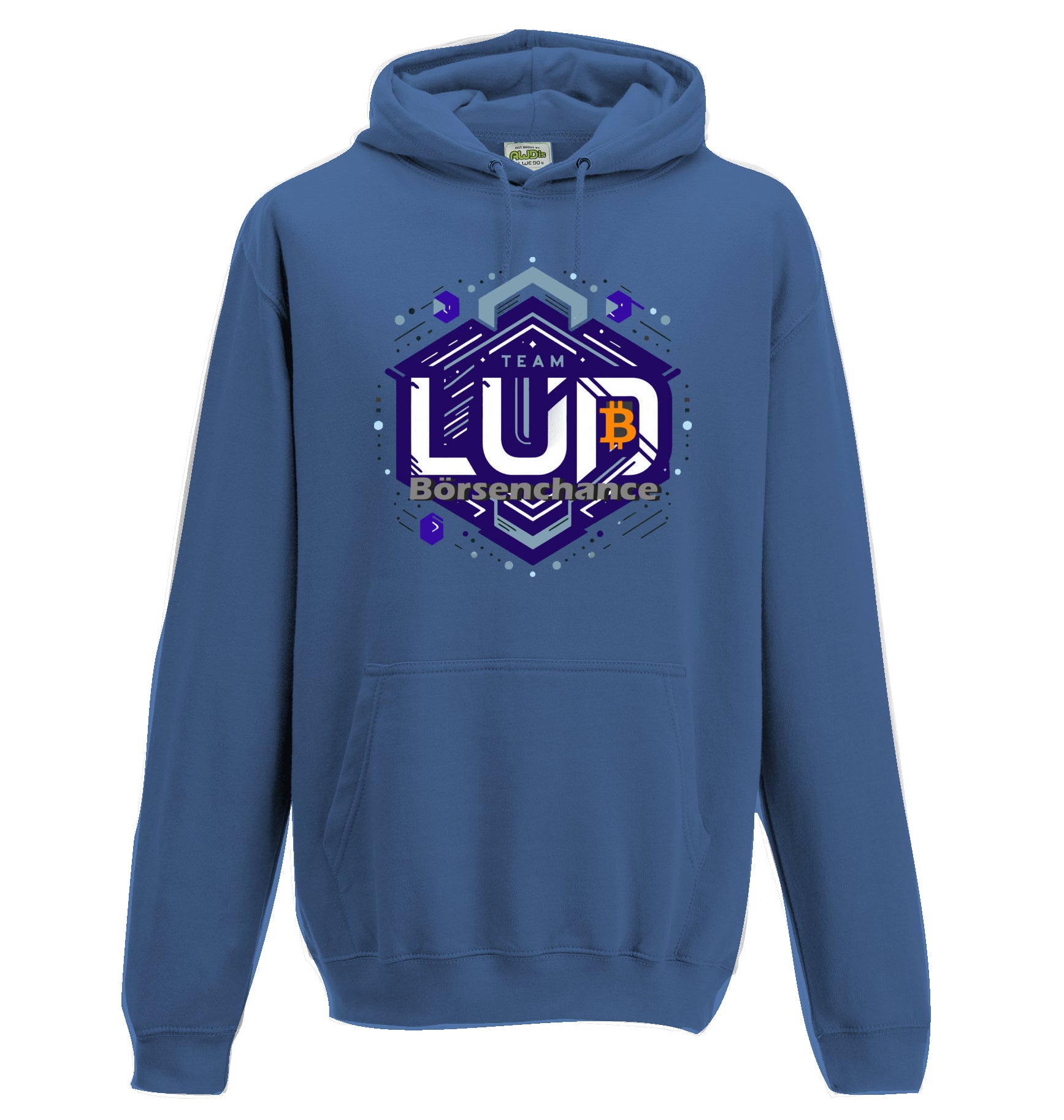 Crypto Lud blue Hoodie beidseitig bedruckt