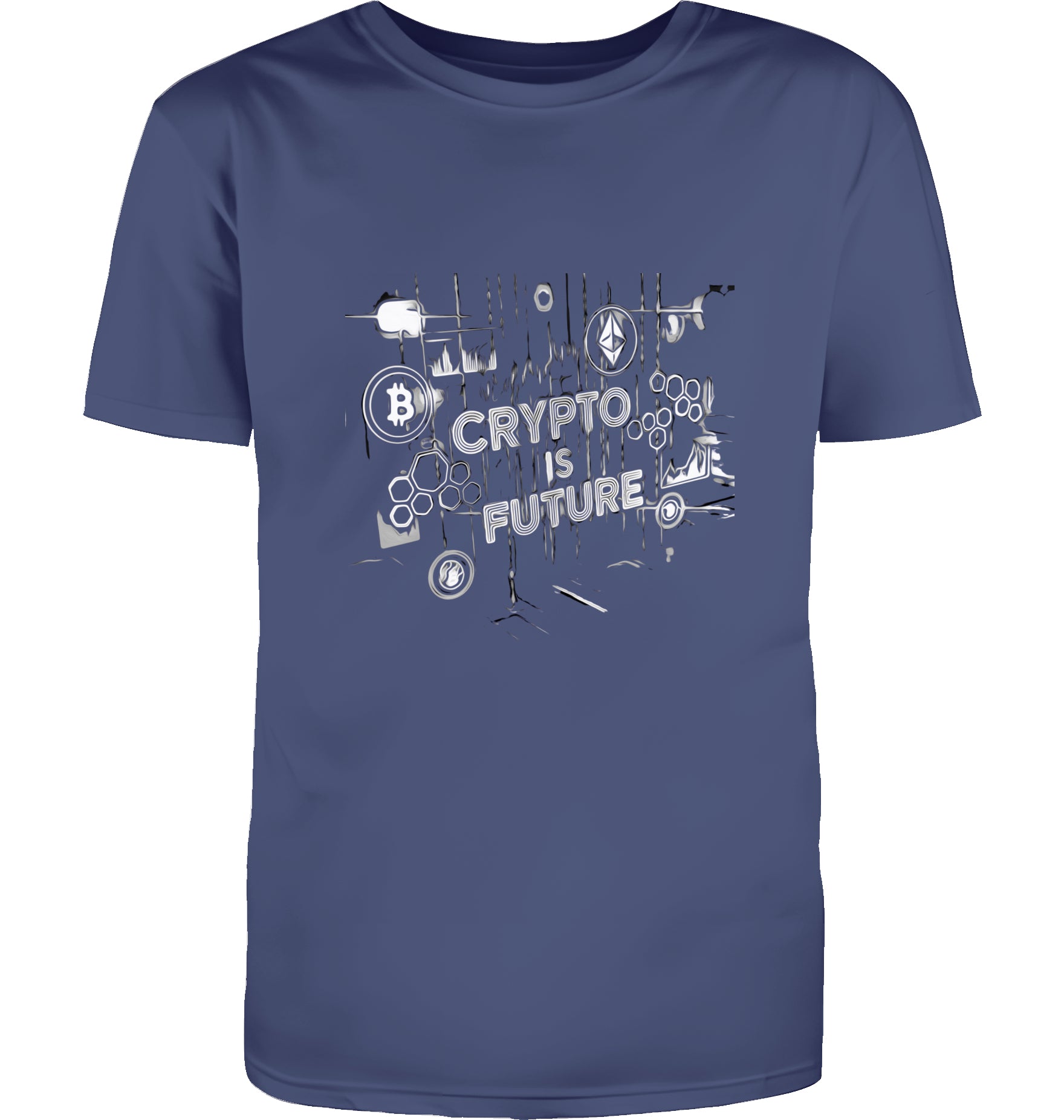 Crypto is Future Cryptobullz Edition beidsetig bedruckt T-Shirt