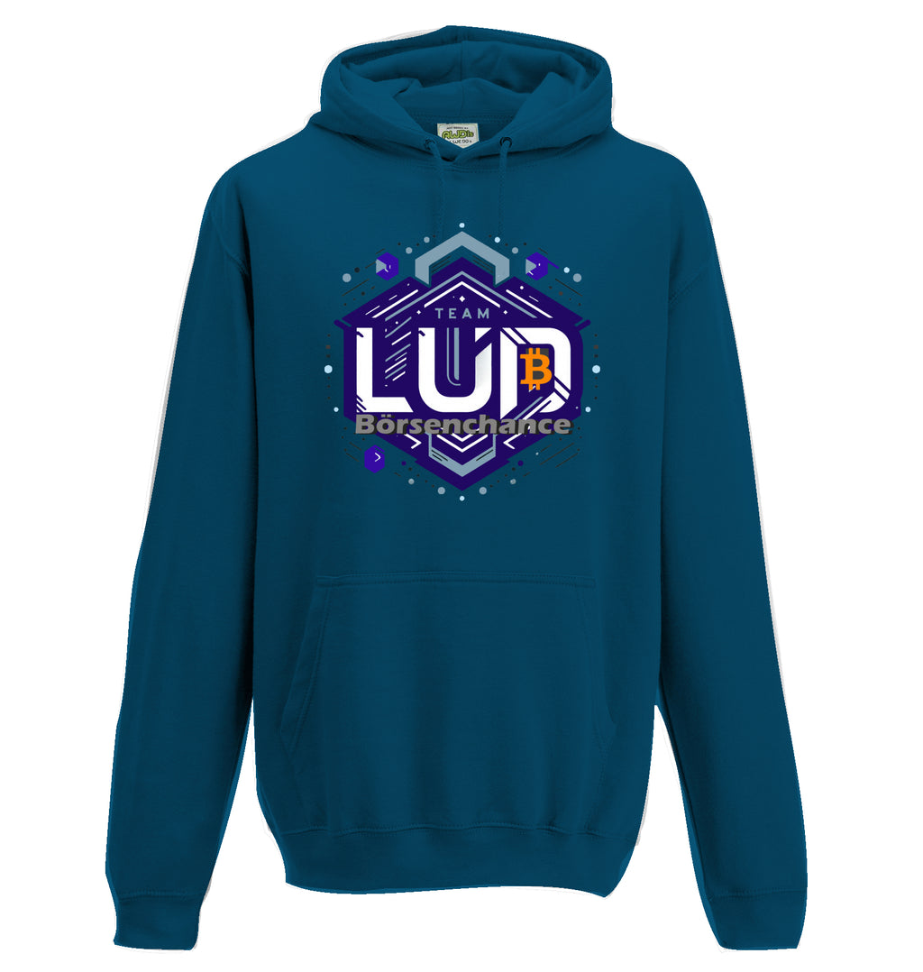 Crypto Lud blue Hoodie beidseitig bedruckt