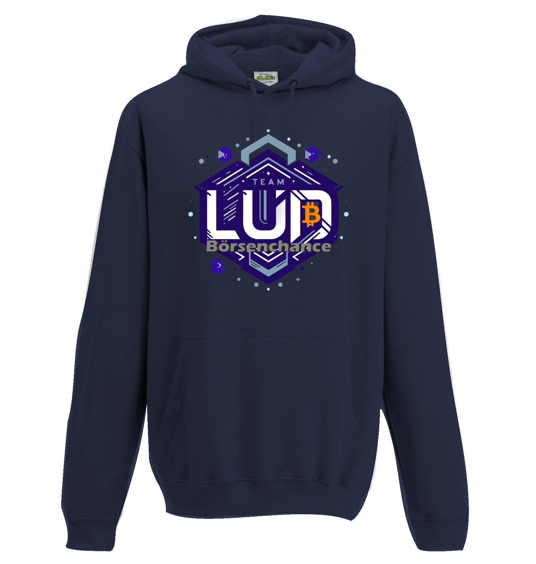 Crypto Lud blue Hoodie beidseitig bedruckt