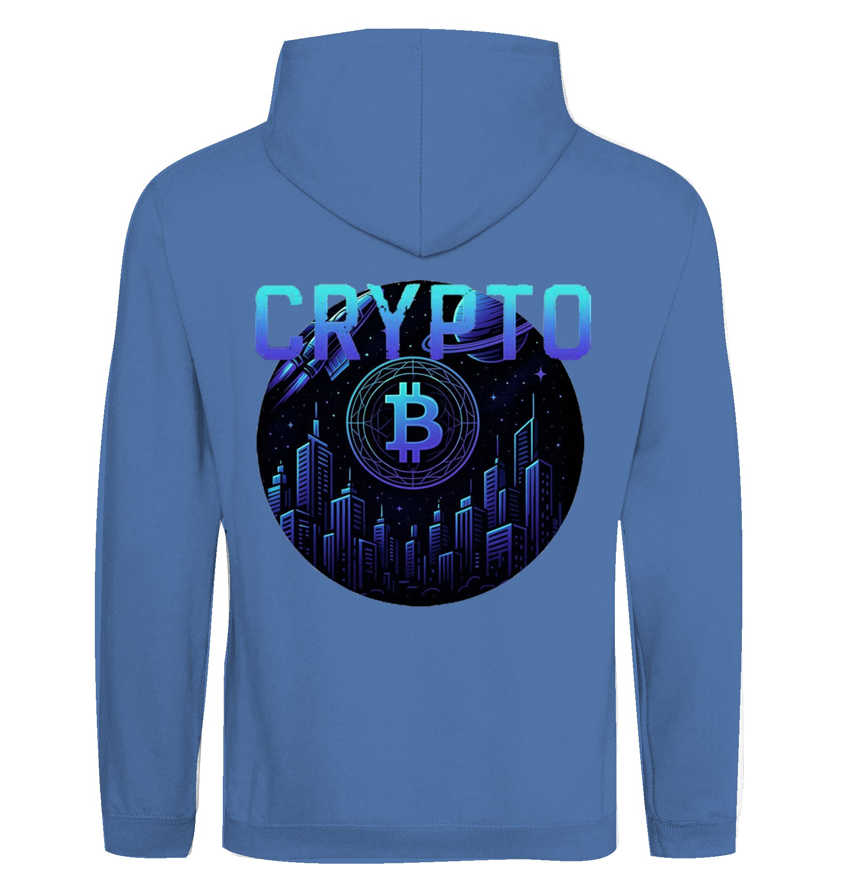 Crypto Lud blue Hoodie beidseitig bedruckt
