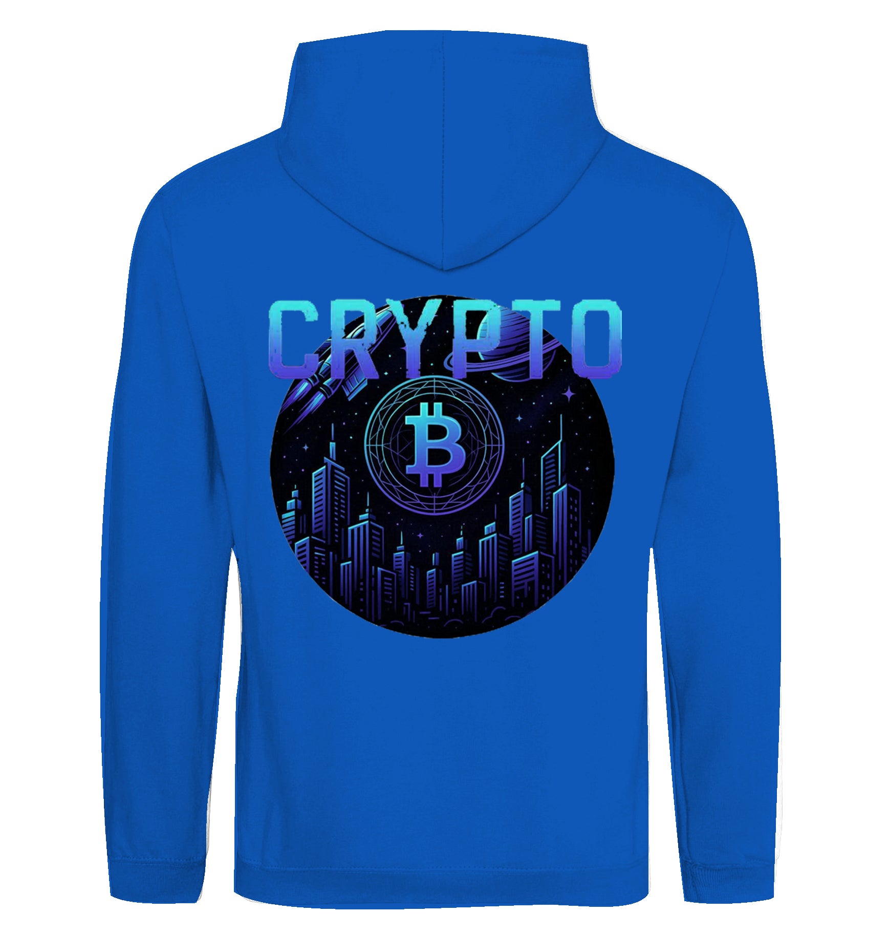 Crypto Lud blue Hoodie beidseitig bedruckt