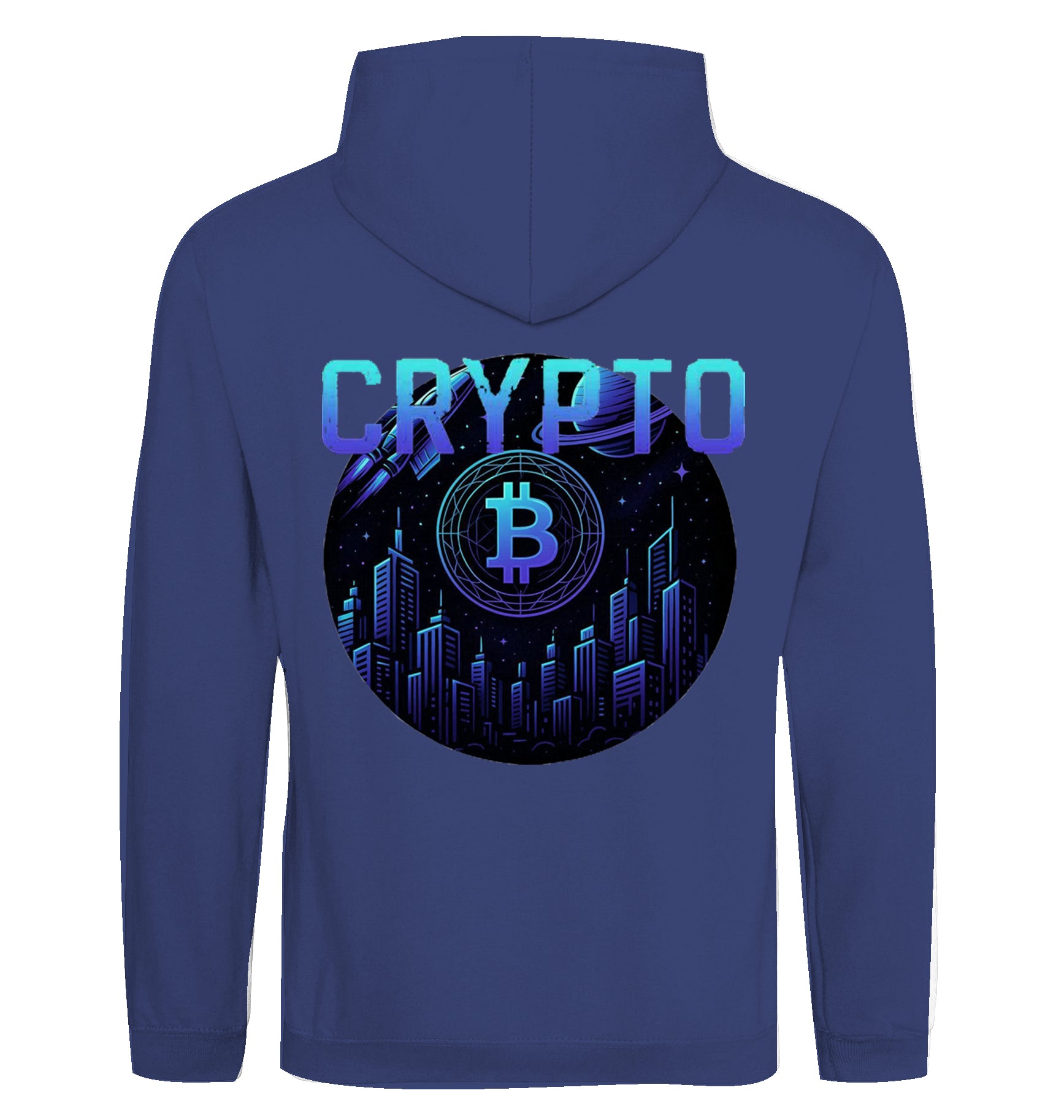 Crypto Lud blue Hoodie beidseitig bedruckt