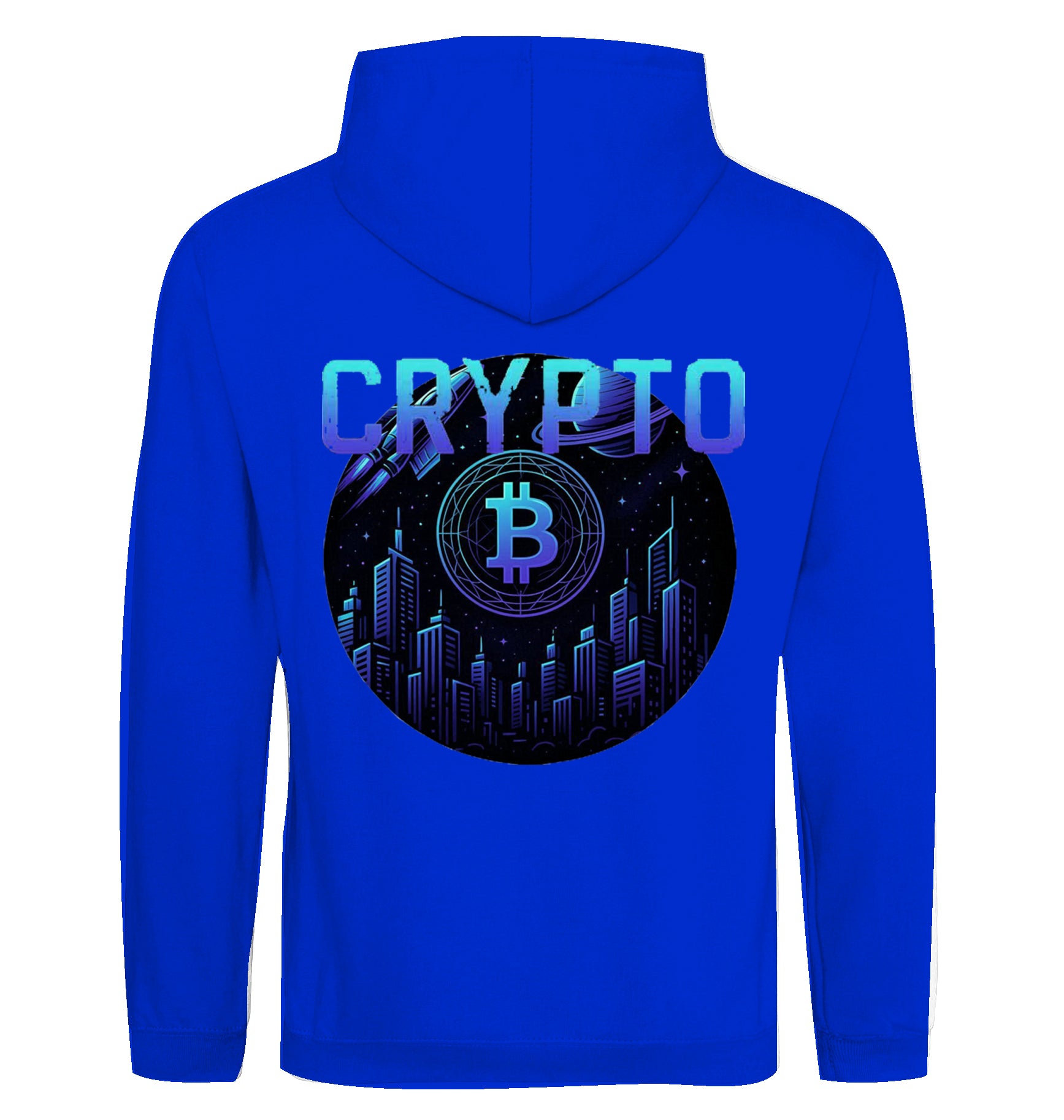 Crypto Lud blue Hoodie beidseitig bedruckt