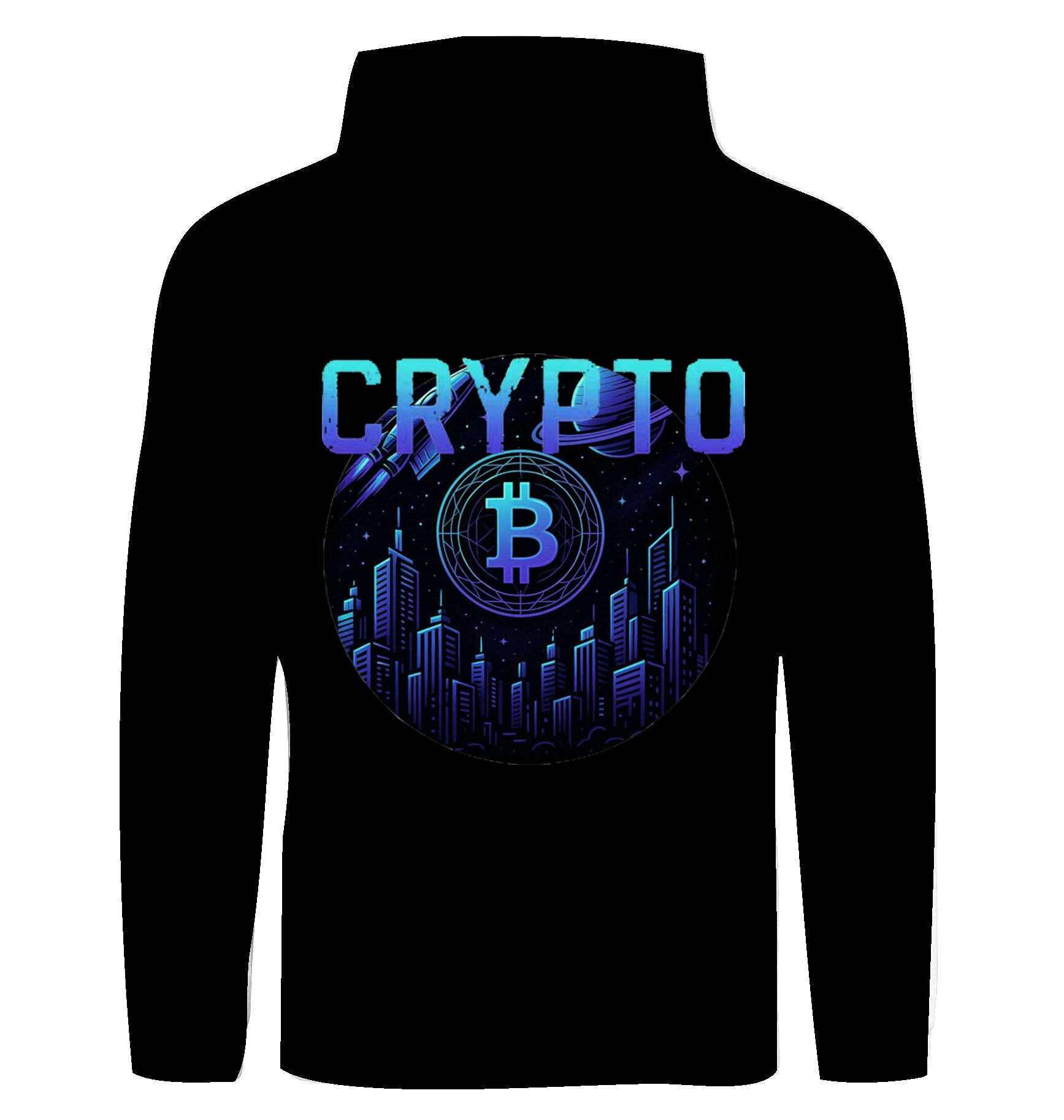 Crypto Lud blue Hoodie beidseitig bedruckt