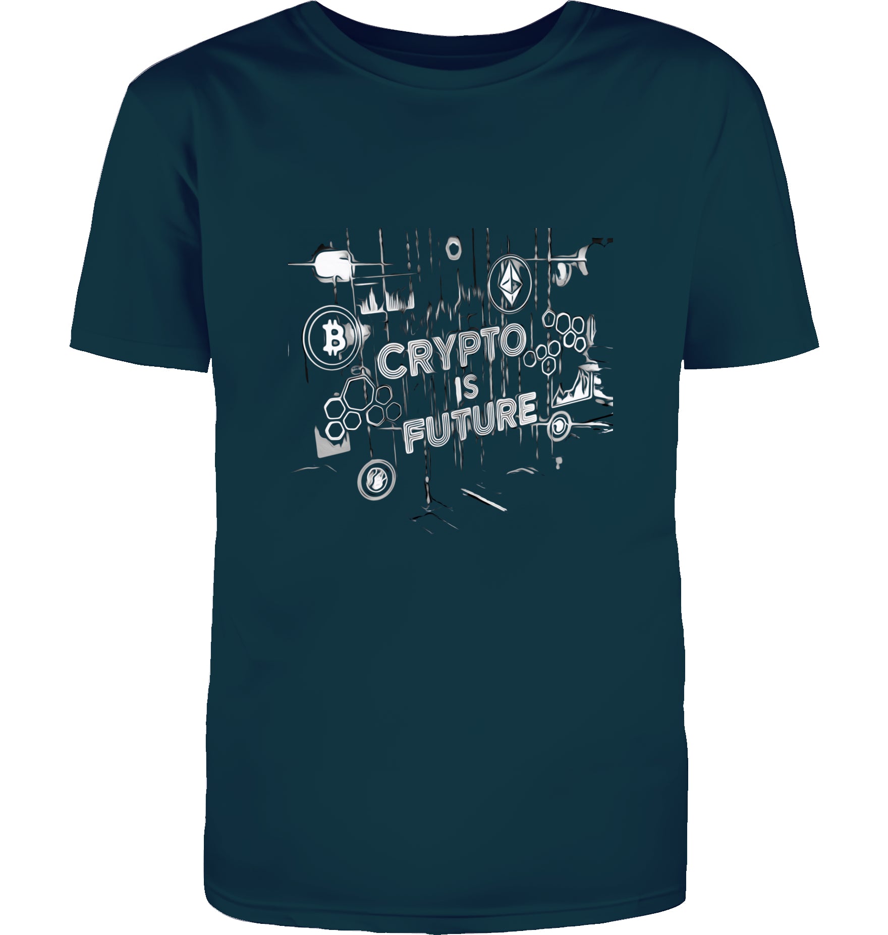 Crypto is Future Cryptobullz Edition beidsetig bedruckt T-Shirt