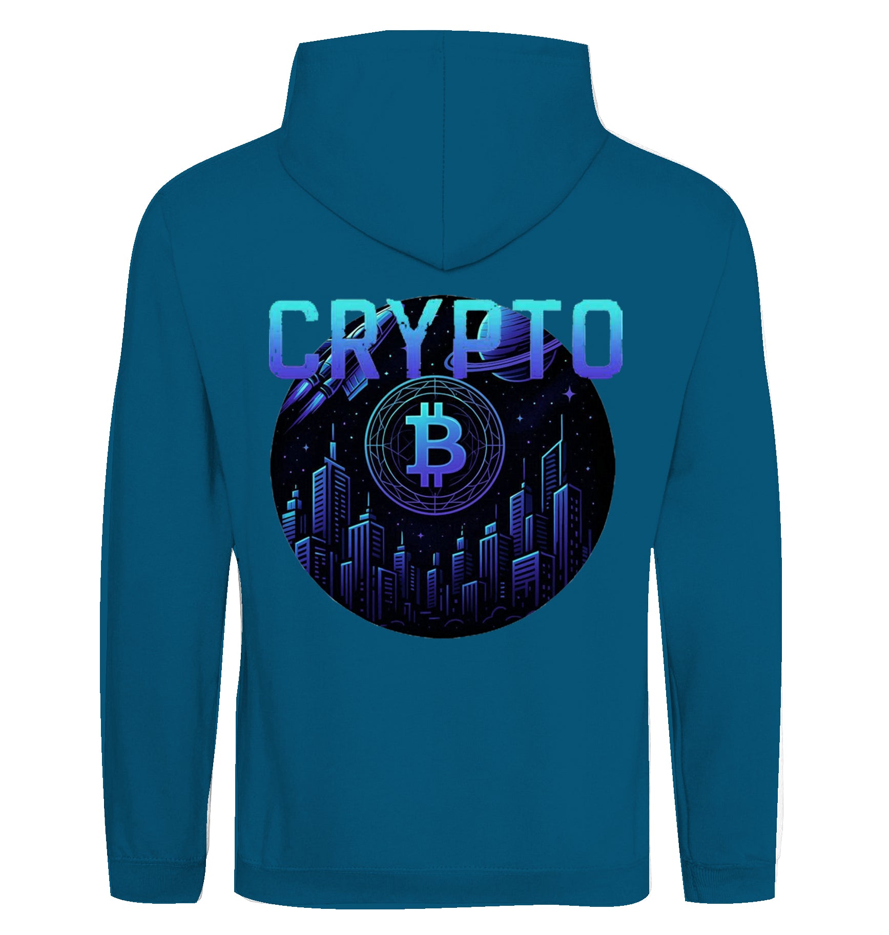 Crypto Lud blue Hoodie beidseitig bedruckt