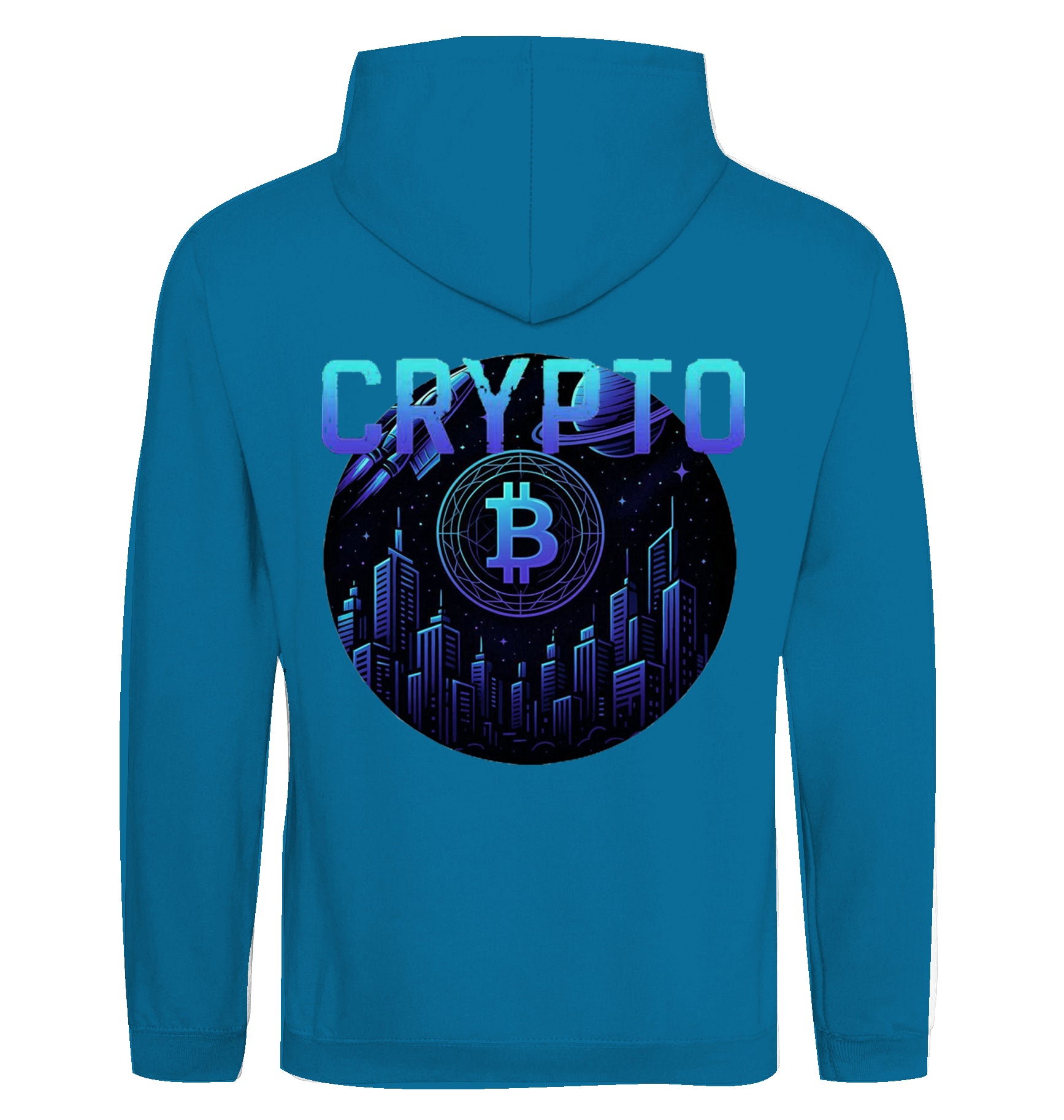 Crypto Lud blue Hoodie beidseitig bedruckt