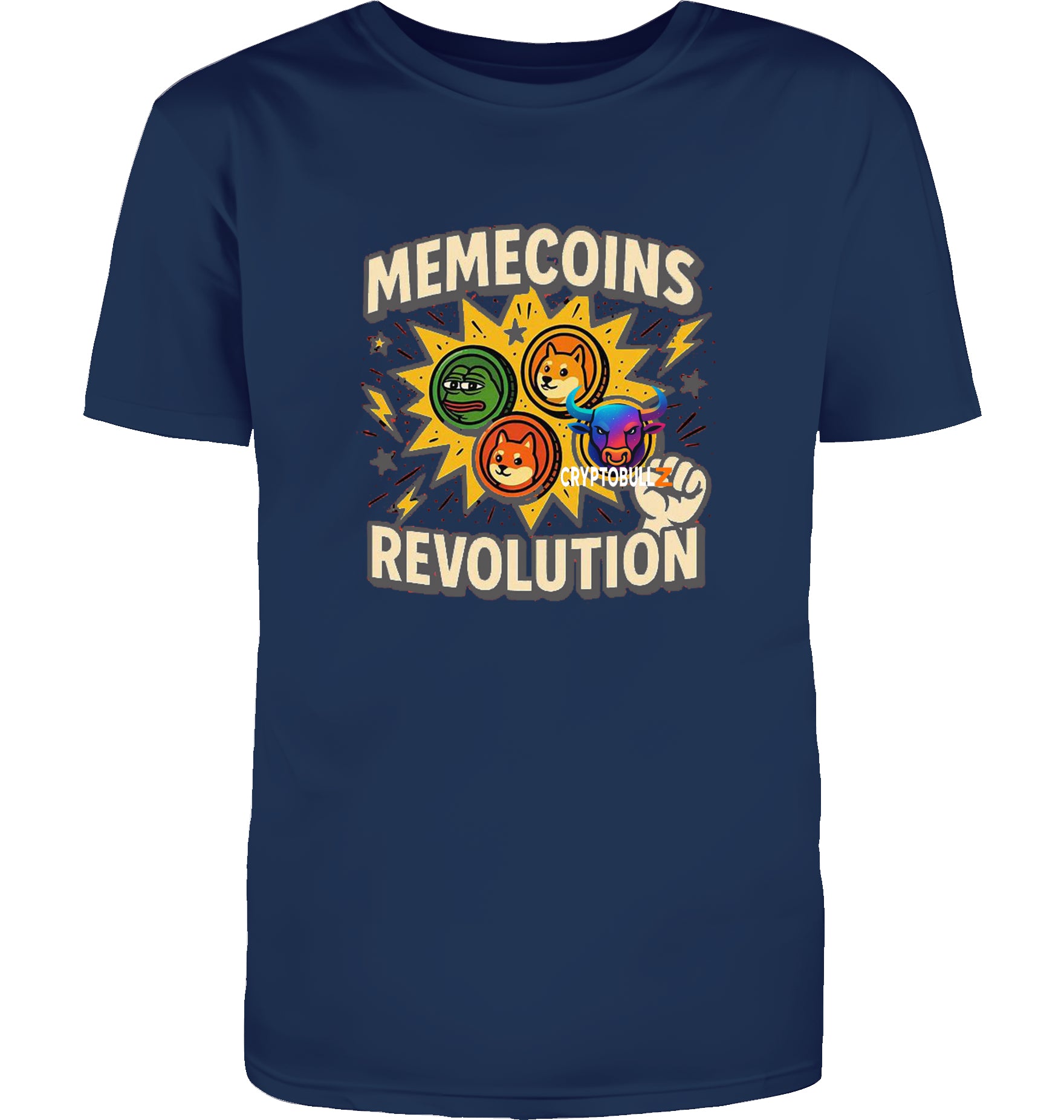 Memecoins Revolution Cryptobullz  T-Shirt