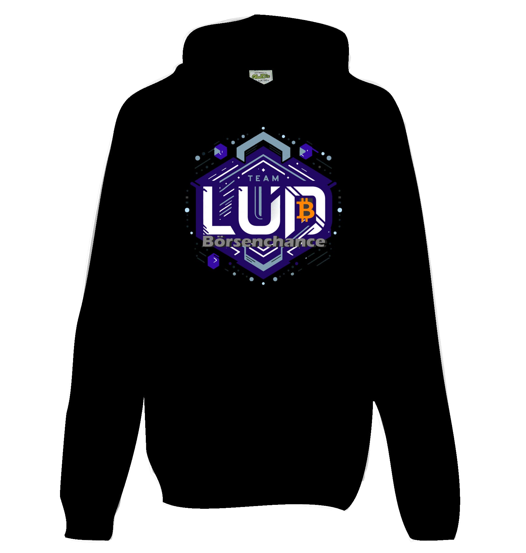 Crypto Lud blue Hoodie beidseitig bedruckt