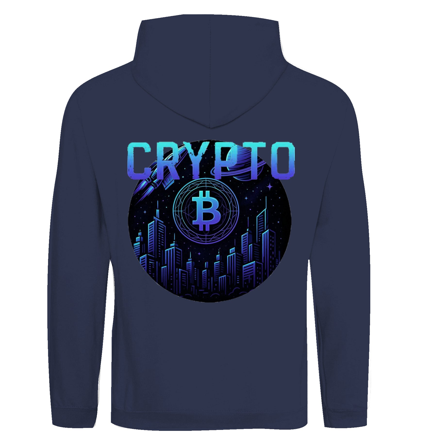 Crypto Lud blue Hoodie beidseitig bedruckt