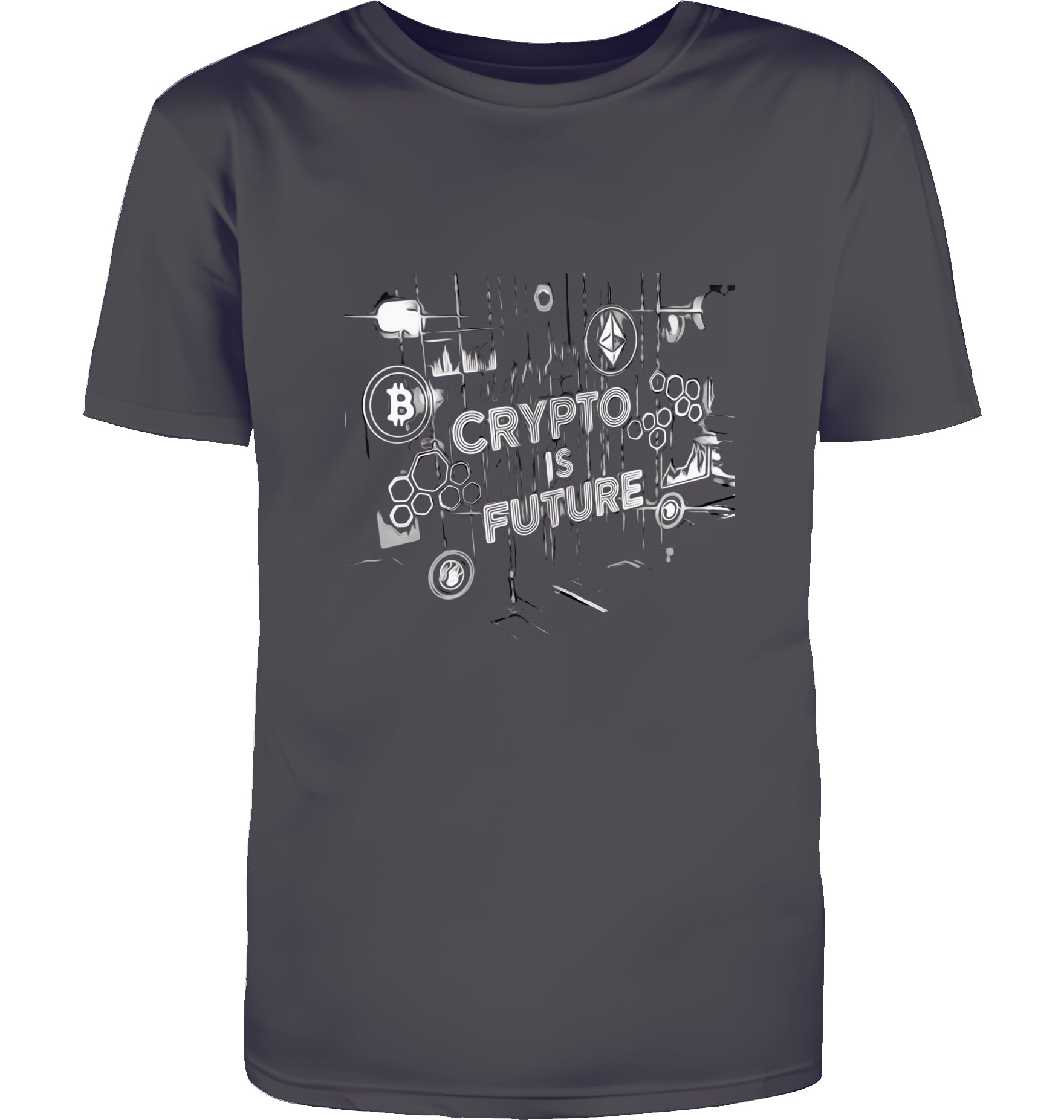 Crypto is Future Cryptobullz Edition beidsetig bedruckt T-Shirt