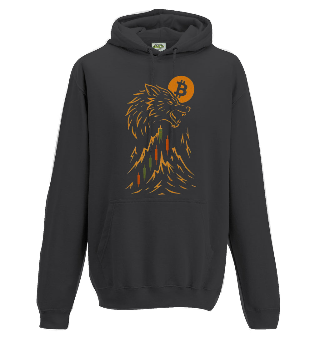 Bitcoin Wolf Cryptobullz Edition beidseitig bedruckt Hoodie